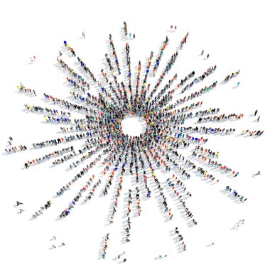 İnsanlar şekil güneş ışınları 3d