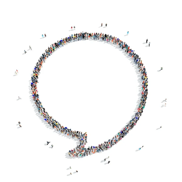 Ember alakú chat buborék 3d — Stock Fotó