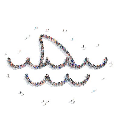 insanlar şekli Köpekbalığı yüzgeci