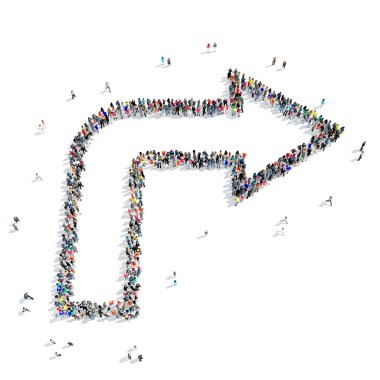 grup kişileri şekil ok simgesi