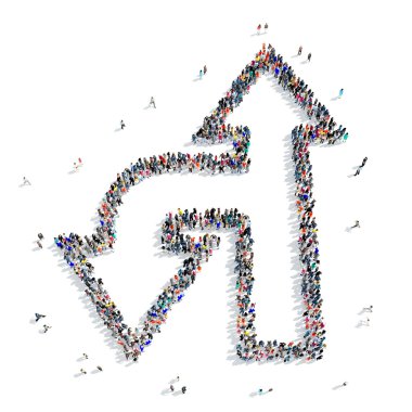 grup kişileri şekil ok simgesi