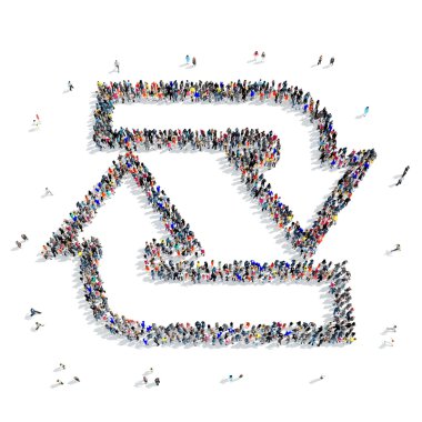 grup kişileri şekil ok simgesi