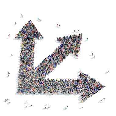 grup kişileri şekil ok simgesi