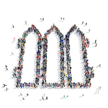 insanlar şekil çit simgesi