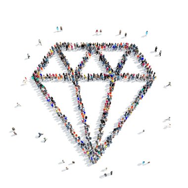 insanlar şekil elmas mücevher