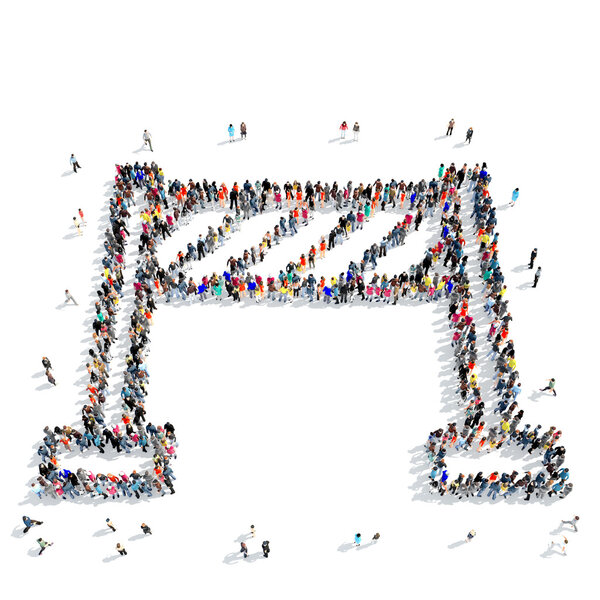 people shape barrier icon