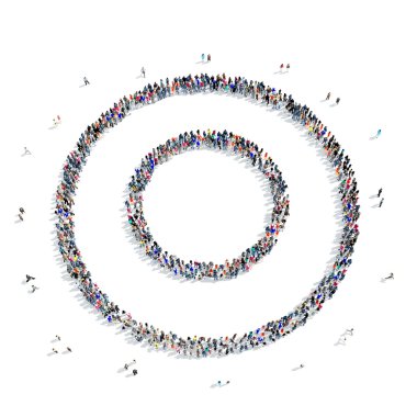 insanlar şekli daire simgesi