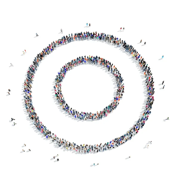 People  shape  circles icon — Stock Photo, Image