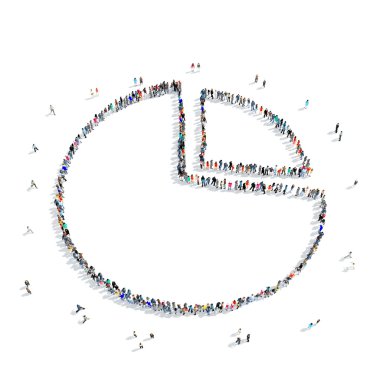 insanlar şekli pasta grafiği