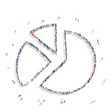 insanlar şekli pasta grafiği