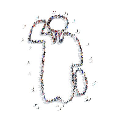 insanlar adam çizgi film simgesi