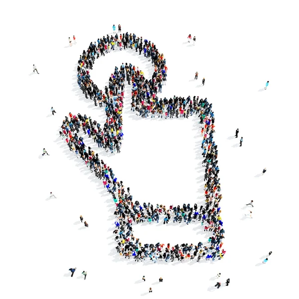 Ikona kurzoru ruka lidí — Stock fotografie