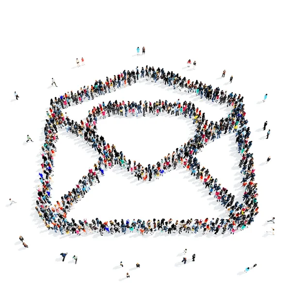 Insanlar mektup e-posta simgesi — Stok fotoğraf