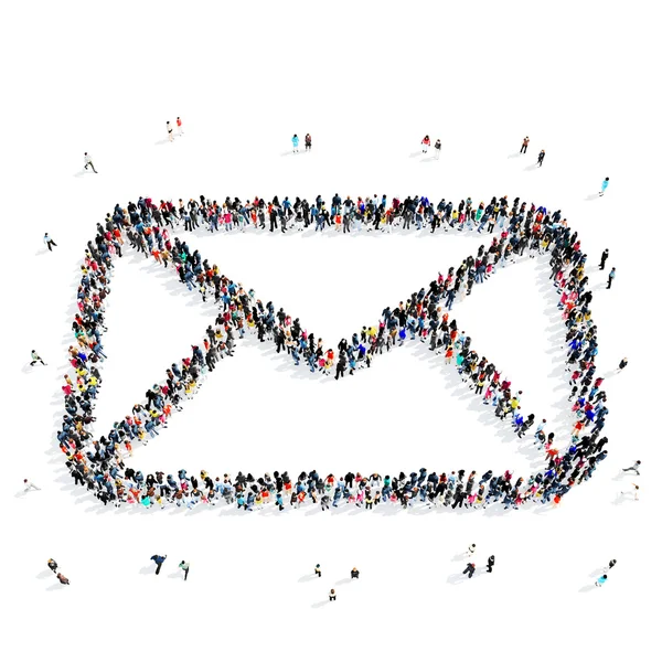 People  letter email icon — Stock Photo, Image