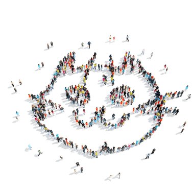 Grup insanlar kedi şekil