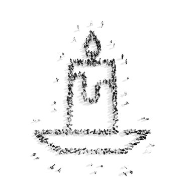 insanlar bir mum şeklinde.