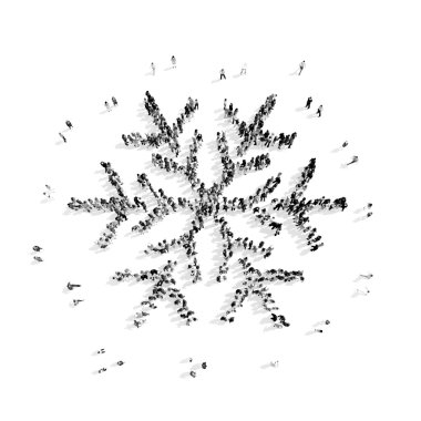 insanlar kar taneleri şeklinde.