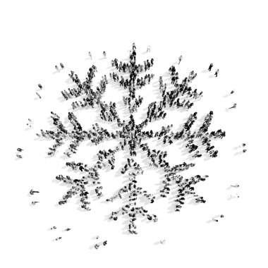 insanlar kar taneleri şeklinde.