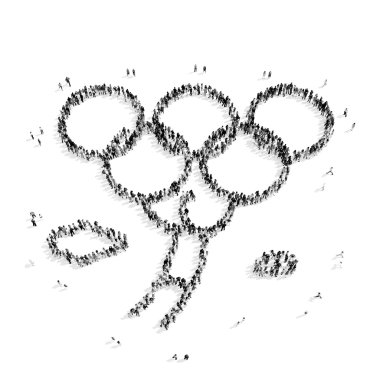 İnsanlar şekil adam Olimpiyatı