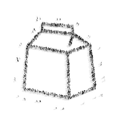 insanlar şekli paket kağıt