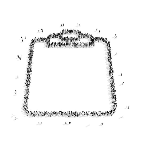 Mensen in de vorm van een map — Stockfoto