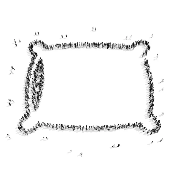 사람 모양 베개 수 면 — 스톡 사진