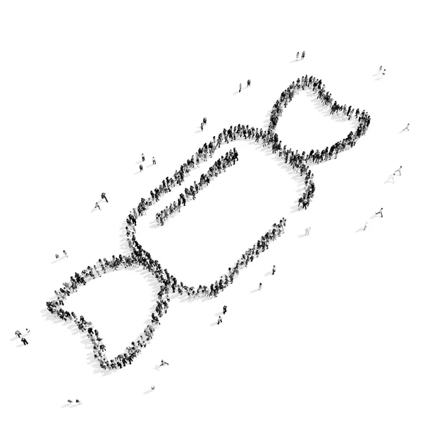 Grupa ludzi kształcie cukierków — Zdjęcie stockowe