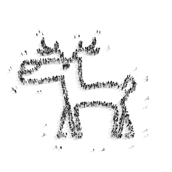 鹿の形をした人 — ストック写真