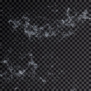 Su sıçrama saydam arka plan