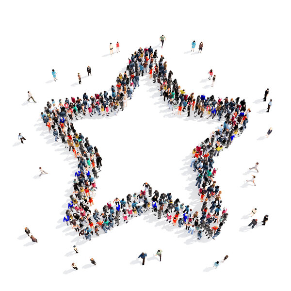 Люди группа звезда 3d
