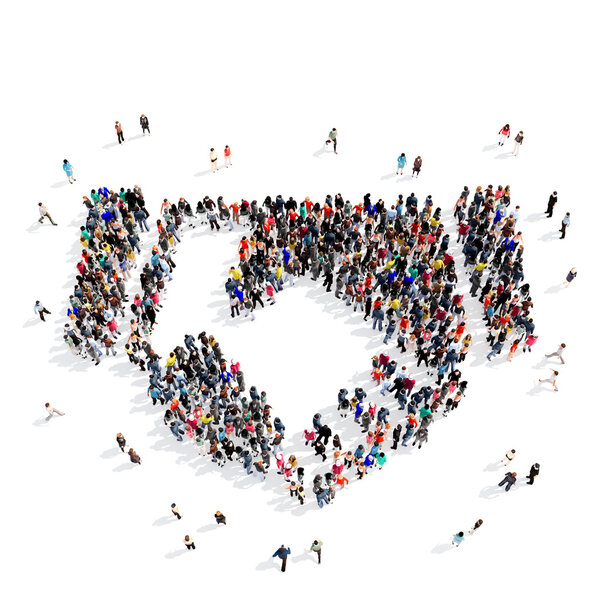 рукопожатие группы людей 3d
