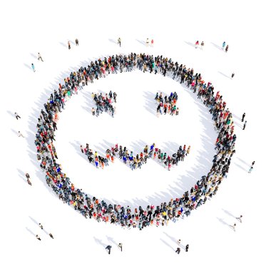 insanlar 3d yaratıcı smiley