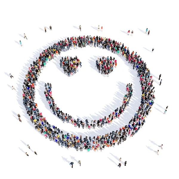 People 3d creative smiley — Stock Photo, Image