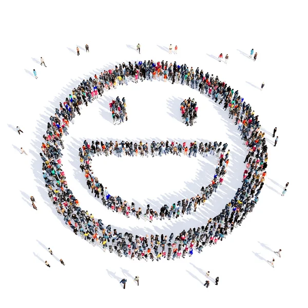 Menschen 3D kreative Smiley — Stockfoto