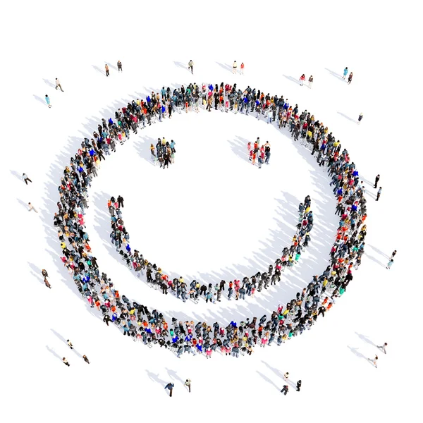 Människor 3D kreativ smiley — Stockfoto