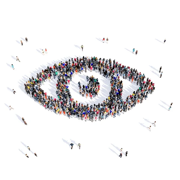 Personas ojo médico 3d — Foto de Stock