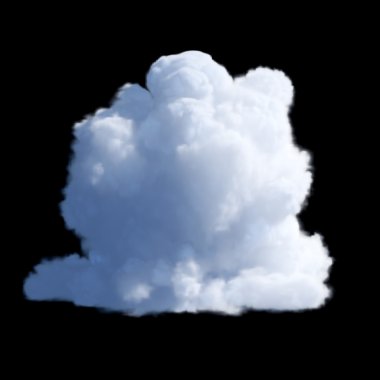 izole bir siyah arka plan üzerinde bulut