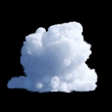 izole bir siyah arka plan üzerinde bulut