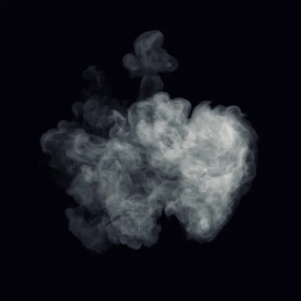 Fumée fond noir — Photo