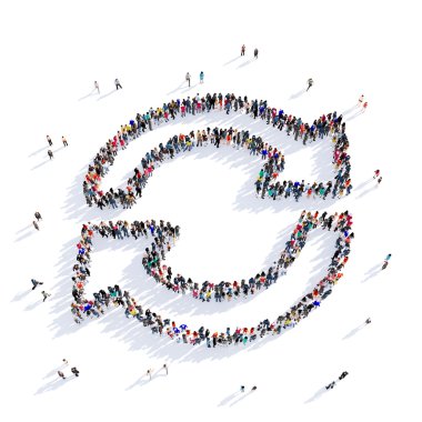 ok yönünde şekil kutsal kişilerin resmi 3d render