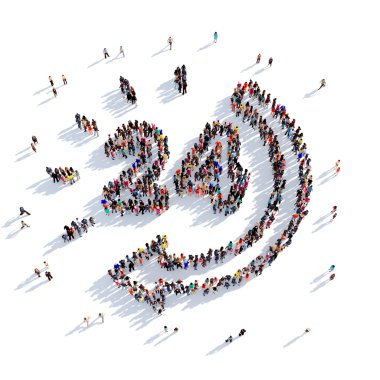 saat şekli simgesi 3d render