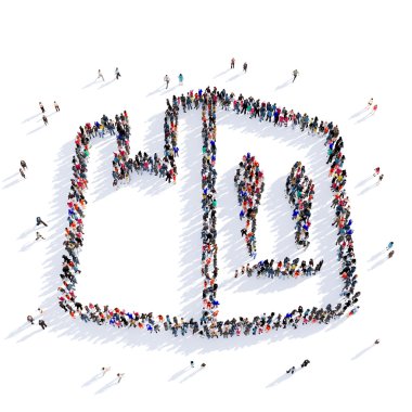 Teslimat parsel insanlar 3d render