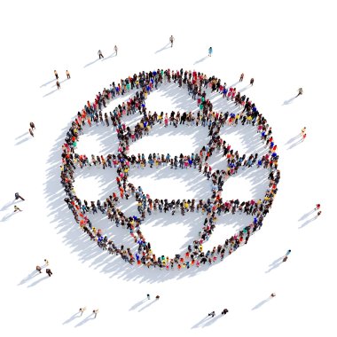 gezegen insanlar 3d render