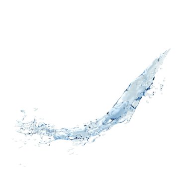 3d su sıçrama izole