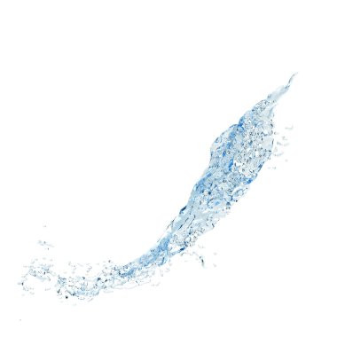 3d su sıçrama izole