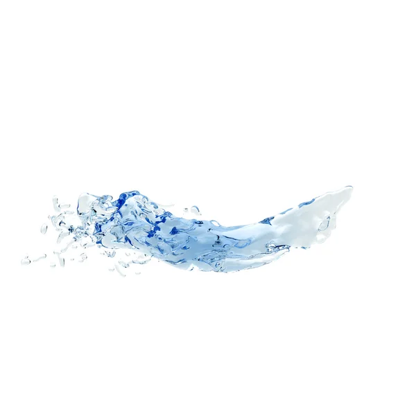 Water splash geïsoleerd 3d — Stockfoto