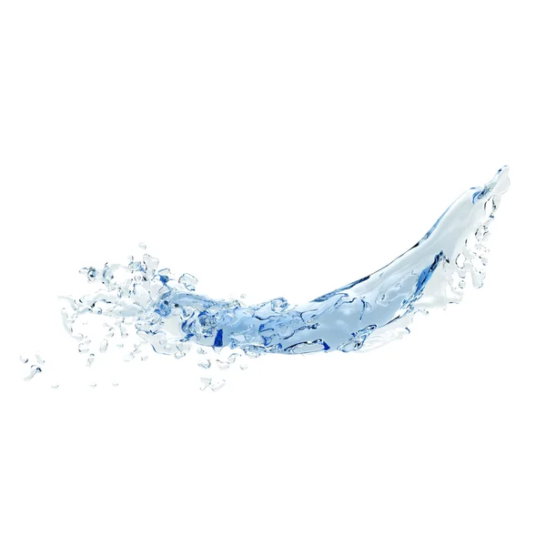 Water splash geïsoleerd 3d — Stockfoto