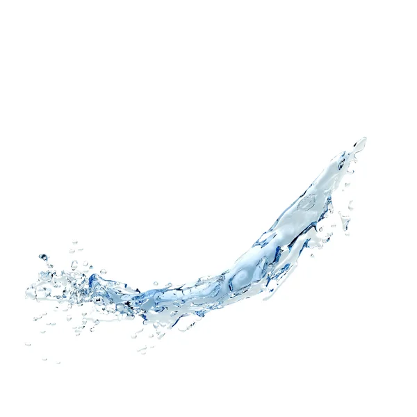 Water splash geïsoleerd 3d — Stockfoto