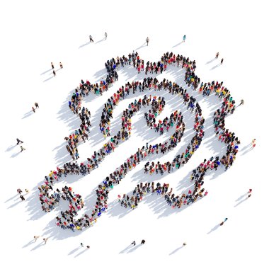 COG dişli insanlar 3d render