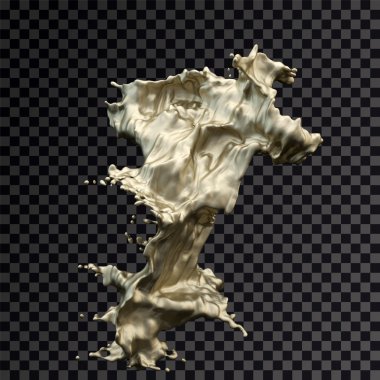 Splash altın 3d şeffaf